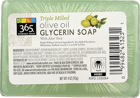 365 Everyday Value Olive Aloe Vegetable Glycerin Soap 4 Oz Amazon Ca Beauty