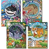 Elfew 4 Pack Search and Find Activity Book for Kids Ages 4-8, Educational Toys for Kids 4-6,Learn to Read Books for Kids 4-6,