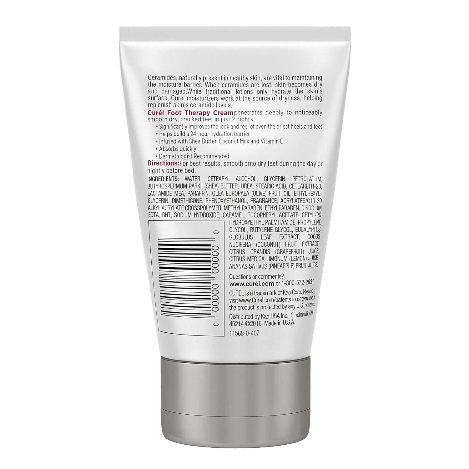 Curél Foot Therapy Cream, Soothing Cream for Dry & Cracked Feet, 3.5 Ounces: Beauty