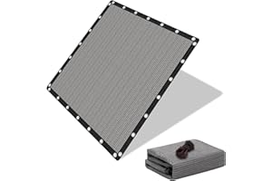 EMERIT 90% Shade Cloth Sun Shade Fabric for Patio Garden Pergola Shade Cover Canopy with Gromments (Grey, 10X12 FT)