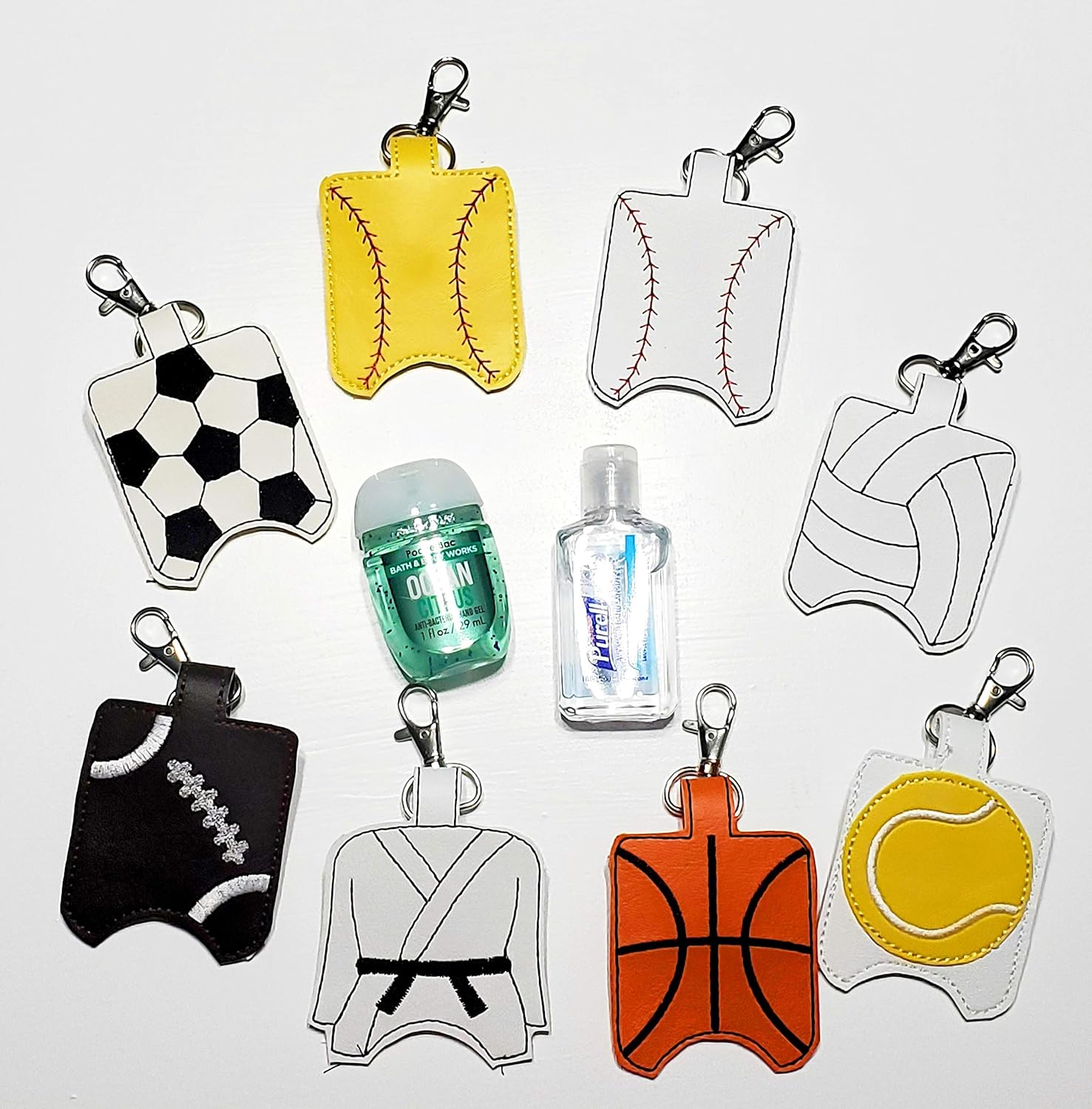 Amazon.com: Sports Hand Sanitizer Holder Case Key Fob