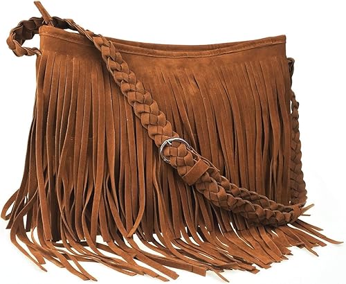 Ayliss Hippie Suede Fringe Tassel Bag 