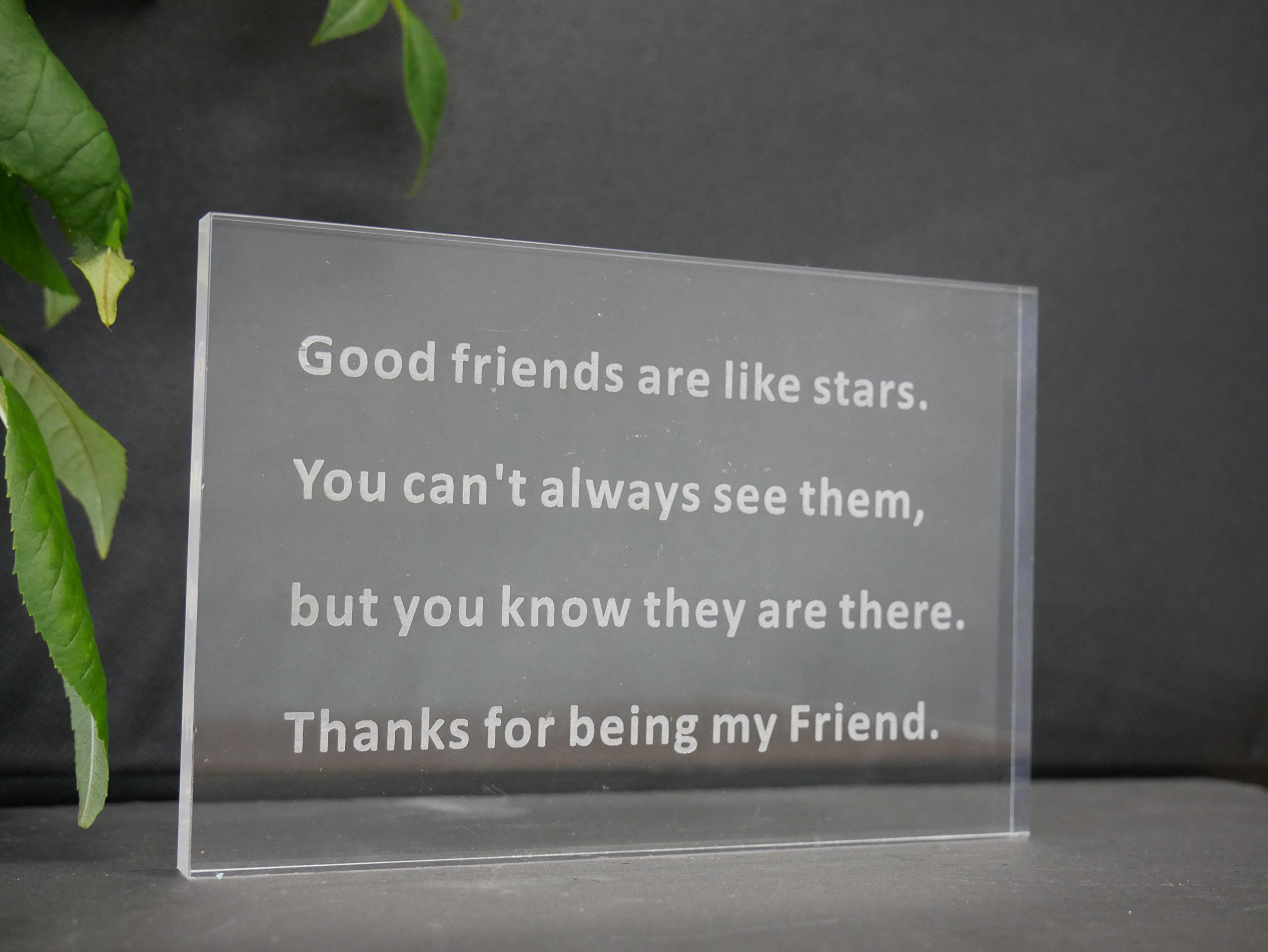 Homezone Friend Gifts for Women - Acrylic Sign with Quote - Best Friend Birthday Gifts, Inspirational Desk Decor, for Bestie, Thoughtful Friendship Appreciation Gift