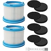 Bedavol Vacuum Filters Replacement, Compatible with Bissell PowerClean FurGuard 280W and FurFinder 200W Self-Standing Cordless Vacuums, 2 Filters and 4 Pre-Filter Pads & 1 Brush
