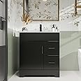 eclife 30" Bathroom Vanities Sink Combo with Painted Surface, Modern Drawered Cabinet W ...