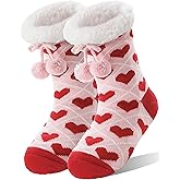 MOGGEI Womens Slipper Fuzzy Grips Socks Warm Fluffy Winter Thick Thermal Cozy Plush Socks