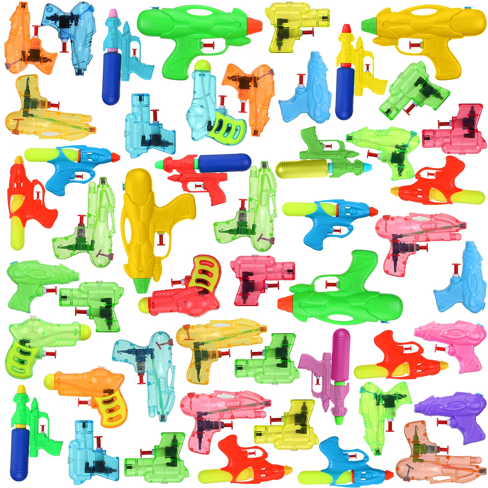 Photo 1 of Junkin 50 Pcs Water Guns for Kids Adults Bulk Assorted Colors Mini Water Gun Party Favors for Summer Outdoor Squirt Fighting Beach Game Pool Toys Girls Boys (Cute Color)