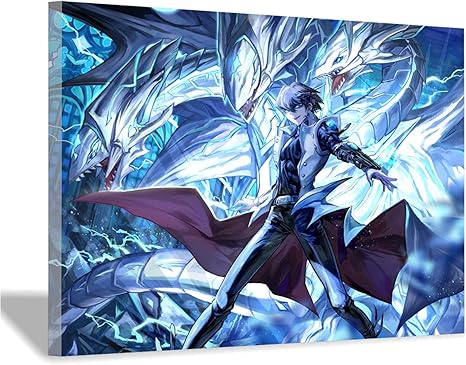 Amazon Co Jp Yu Gi Oh クラシックアニメキャンバス絵画アートポスターファミリーキャンバス壁アート絵画アニメファン寝室リビングルームスタジオ装飾ポスター20x30cm 8x12inch 内枠ポスターe ホーム キッチン