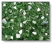 Fireglass Fire Pit Glass1/4 Bright Green Reflective 10 LBS