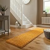 Abaseen Shaggy Rug 60x110 cm Modern Thick Pile Non-Slip Gold view 6