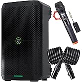 Mackie Thump Series, Thump GO 8-Inch Ultra-efficient Class-D Amplifier with Portable Battery-Powered Loudspeaker with EMB Cable and EMB Wireless Microphone Bundle