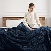 Zorvixia Electric Blanket Twin Heated Blanket 62"x84" Striped Flannel & Thick Sherpa, 5 Heat Settings & 10 Hour Auto Off with FCC/ETL Certified, Overheat Protection & Machine Washable, Navy Blue