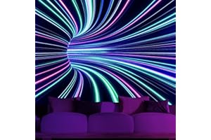 APDIDL Blacklight 3D Wall Decor Tapestry for Gamer Bedroom Gaming Room, 3D Illusion Glow in The Dark Wall Hanging Backdrop for Men Guys Game Room Cinema, UV Reactive 3D Poster for Living Room Dorm (51"X60")
