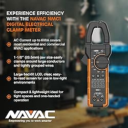 NAVAC NMC1 Digital Clamp Meter - HVAC Multimeter