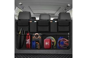 Snuopfy Car Trunk Organizer, Backseat Hanging Organizer with 9 Large Storage Bag Super Capacity for SUV,Truck,Van -Your Space Saving Expert