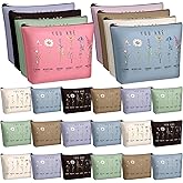 Frienda 24 Pcs God Says You Are Cosmetic Bags for Women Bible Verse Floral Makeup Case Inspirational Religious Bags Affirmations Christian Gifts for Back to School Birthday Holidays(Natural Color)