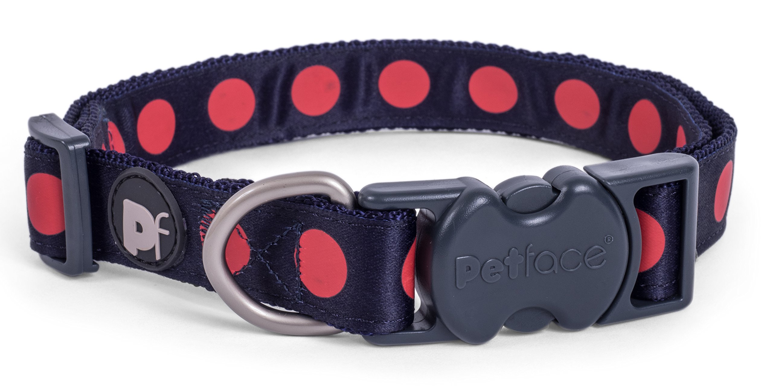 Petface Scarlet Bold Spot Dog Collar, Medium