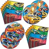 40Pcs Wheel Car Themed Party Supplies Plates and Napkins - Perfect for Birthdays Party and More Party