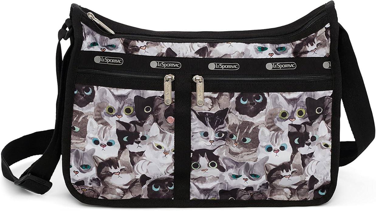 LeSportsac Classic Deluxe Everyday Bag, Exclusive Cat Noir Amazon.ca