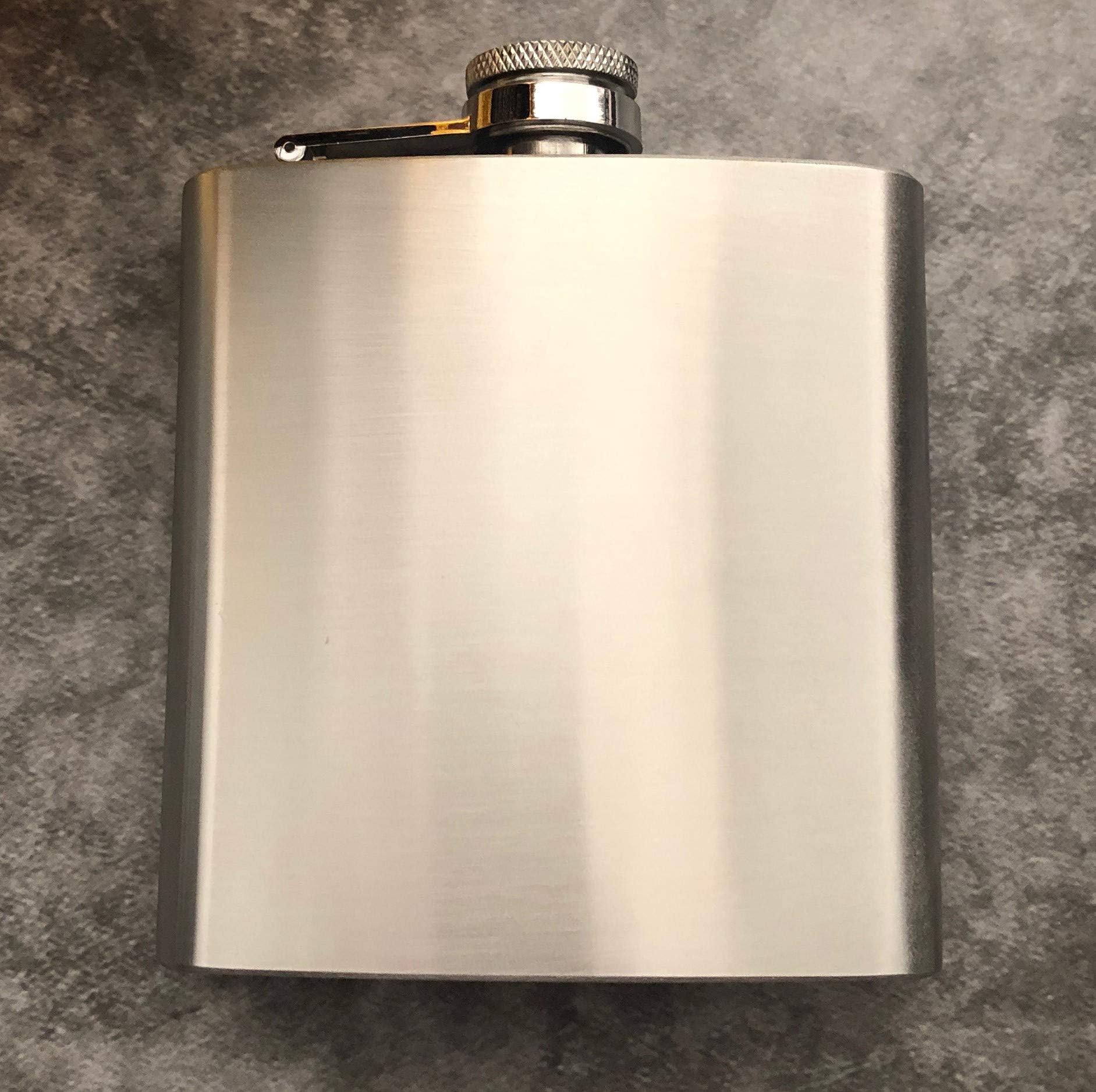 LMC BRIDAL Liquor Flask - 6oz Stainless Steel Hip Flask Groomsman Gift (Stainless Steel)