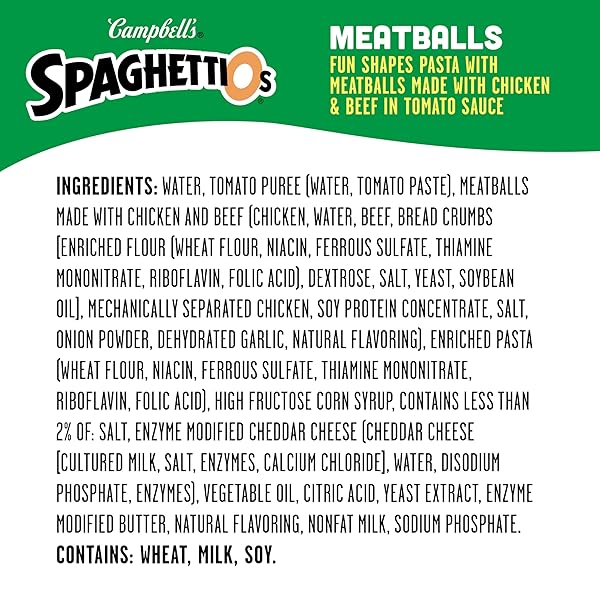 SPAGHETTIOS SUPER MARIO BROS CANNED PASTA WITH MEATBALLS, 15.6 OZ CAN