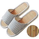 SKYTRAX COMF Odor-resistant Japanese Bamboo House Slippers for Sweaty Feet for Summer Cooling Slippers with Non-slip Soft Sole for Tatami and Indoor Easy to Clean