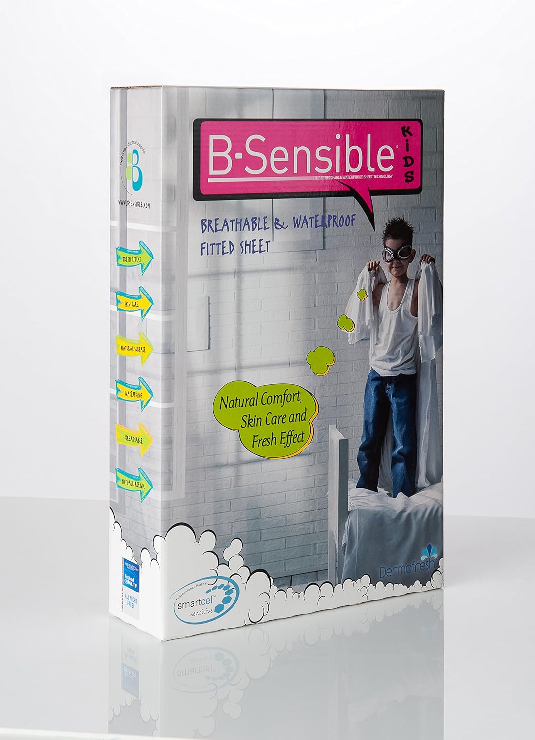 BSENSIBLE KIDS TWIN FULL SIZE BED FITTED SHEET WATERPROOF MATTRESS PROTECTOR x1