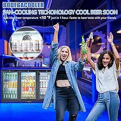 BODEGACOOLER Back Bar Cooler With 3 Glass