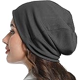 Slouchy Beanie for Women Men, Cotton Knit Winter Warm Beanies Hat, Windproof, Lightweight, Slouch Knitted Skull Cap