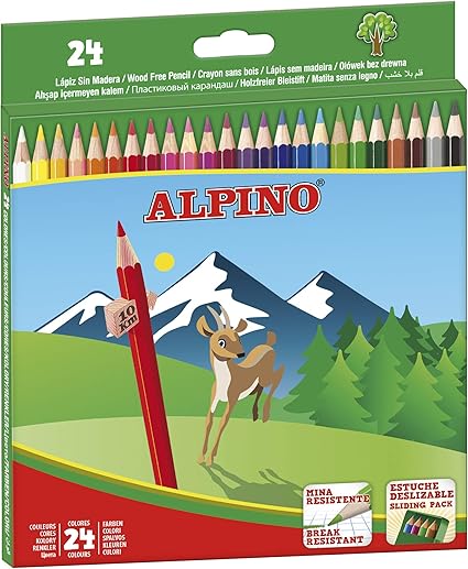 Alpino AL010658 - Estuche 24 lápices, multicolor: Amazon.es: Oficina y papelería