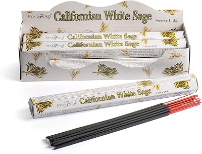 Stamford Inc. Californian White Sage Incense Sticks 6 Packs 20 Sticks Each
