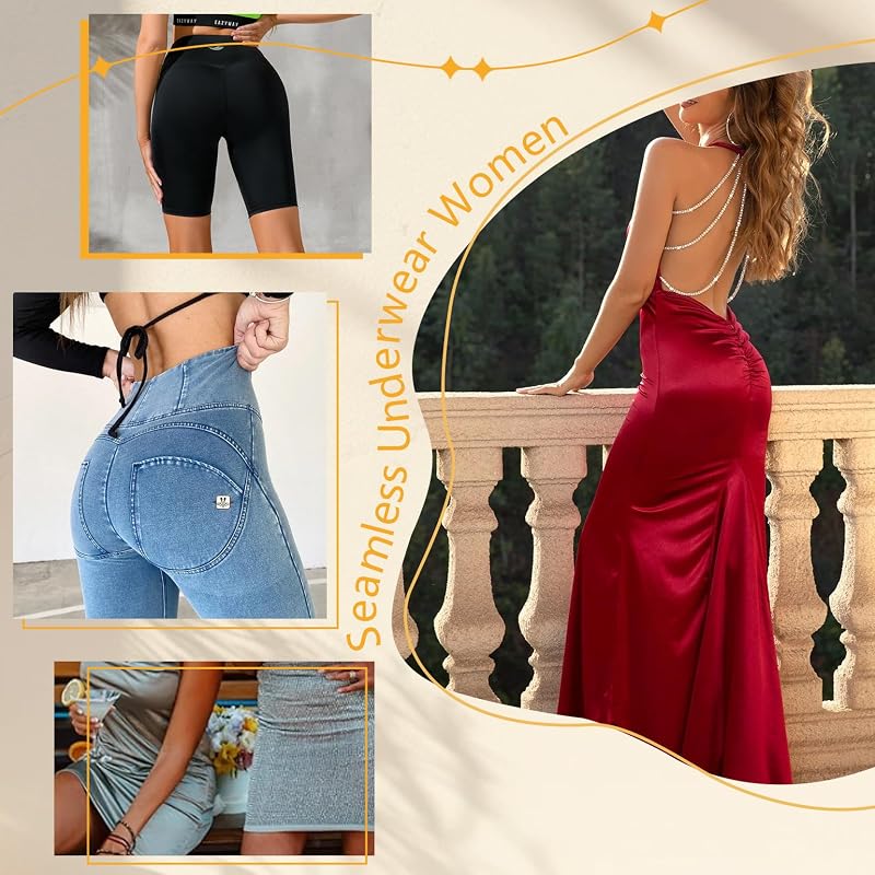 Lot de 5 culottes sans coutures pour femme, extensibles, confortables, sans couture, invisibles, taille basse, respirantes, hipster, bikini, multicolore, S — photo 2 sur 7