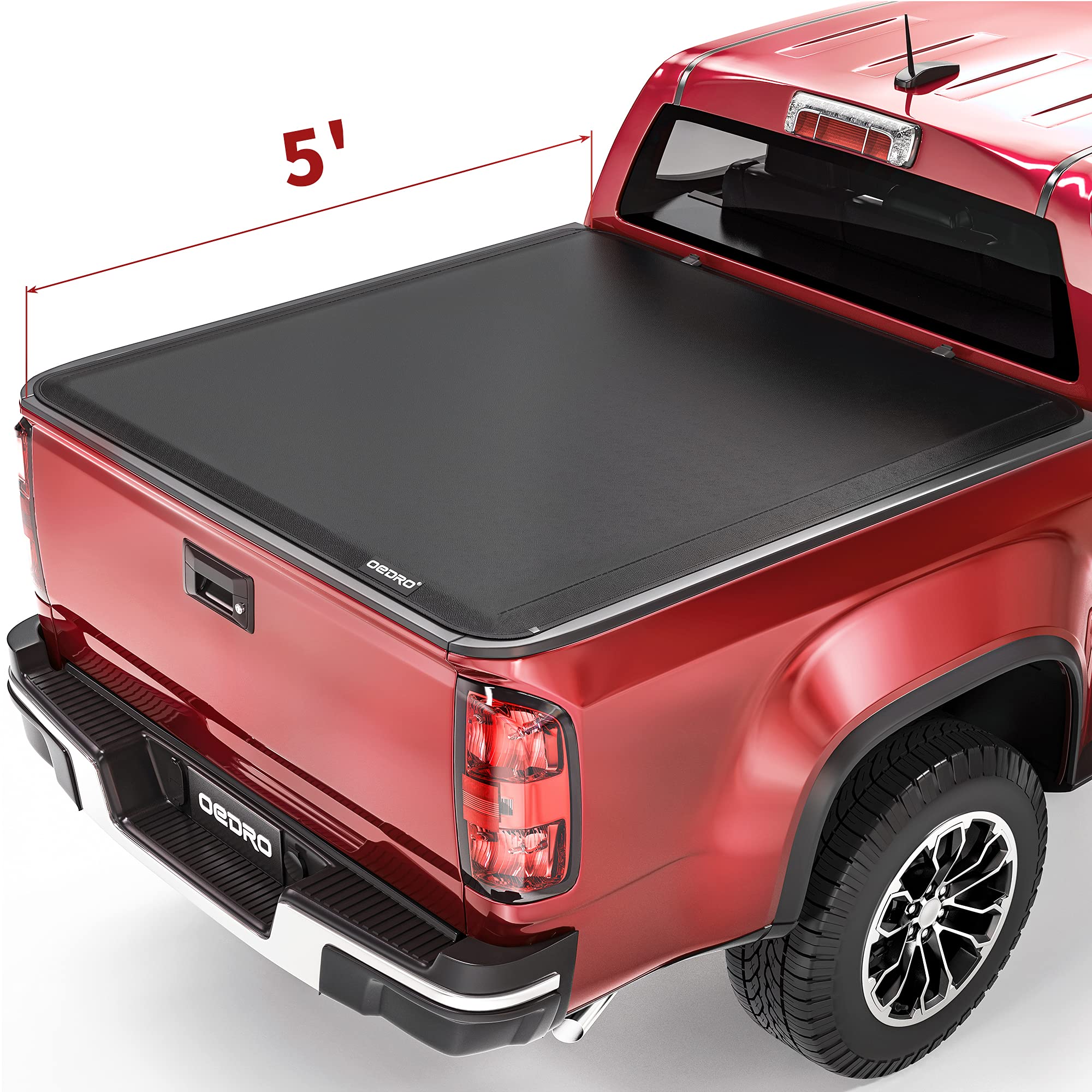 oEdRo Roll Up Truck Bed Tonneau Cover Compatible with 2015-2021 Chevy Colorado & GMC Canyon with 5 Feet Bed, Fleetside