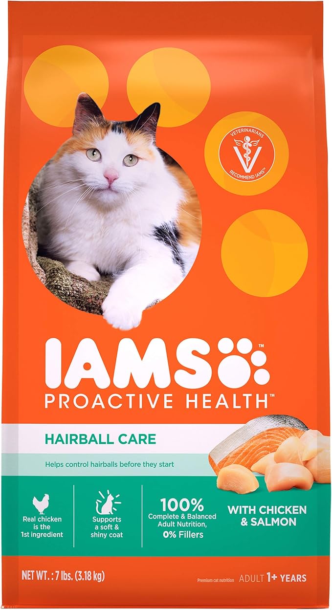 iams proactive health hairball care chicken flavor daily cat treats