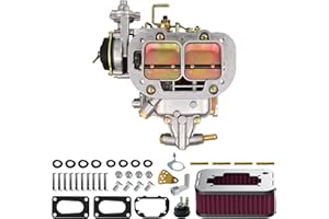 THUNDERMINGO 2 Barrel Carburetor with air Filter Cleaner assembly kit for weber 32/36 Carb DGV DGEV DGAV 32 36 for Toyota Nissan Datsun Pickup Celica 20R 22R Mazda B2000 B2200 720 510 CJ5 CJ7 CJ8 Electric Choke
