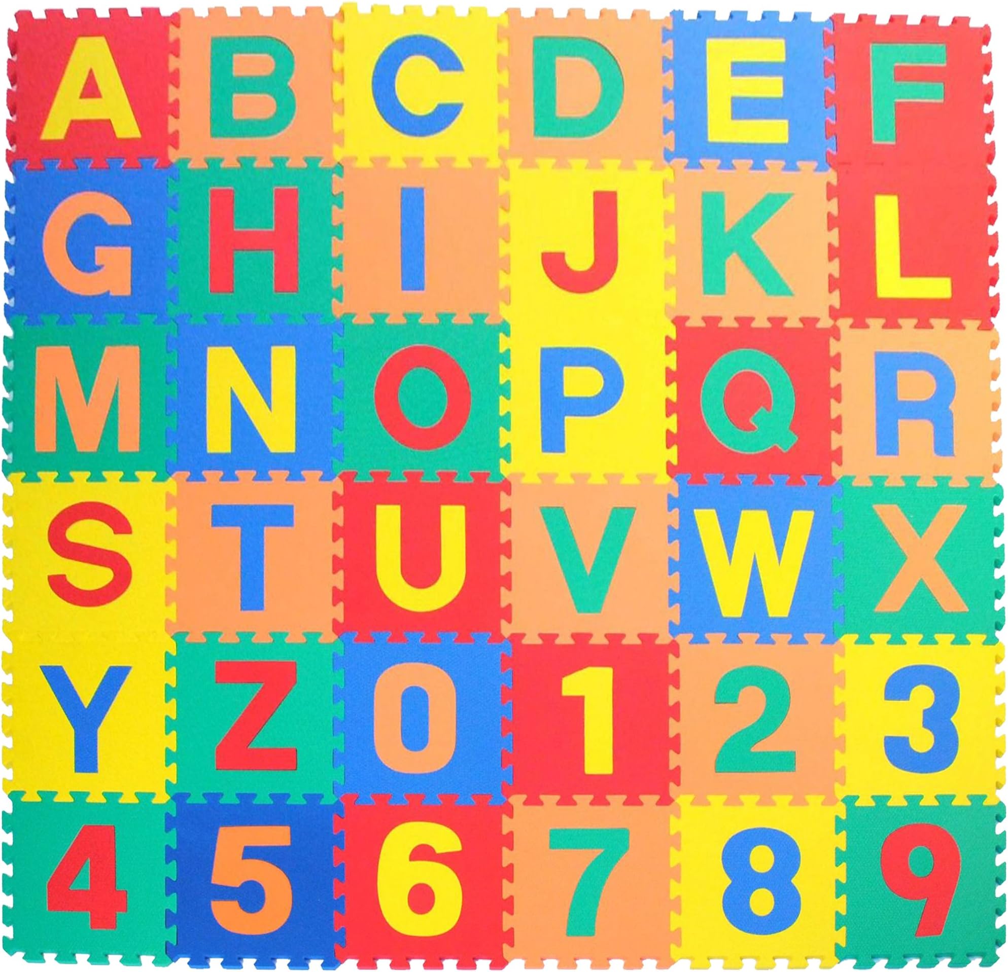 FB FunkyBuys® Deluxe Large 36 Pieces Alphanumeric Foam Mats (A-Z, 0-9) Children Mats Nursery School Fun Play