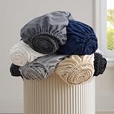 Bedsure Double Fitted Sheet Deep Pocket 16inch Soft Microfiber Grey 135x190cm view 7