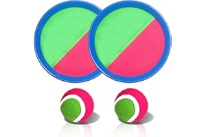 Novelty Place Toss and Catch Ball Set - Paddle toss Ball Toy Throw and Catch Game - Ball Catching Outdoor Sports Fun for Kids