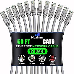 Maximm Cat 6 Ethernet Cable 50 ft