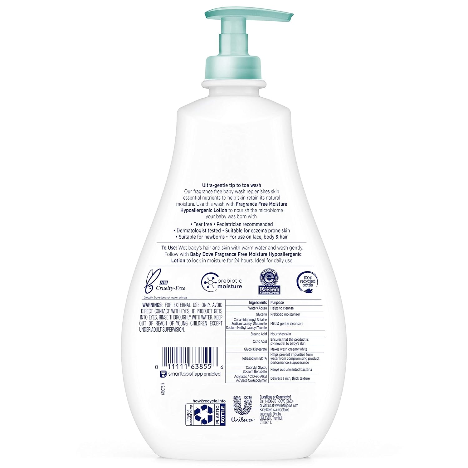 dove unscented baby wash