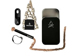 Überleben | FIREKIT Survival Fire Starter Kit – All-in-One Ferro Rod, Striker, Tinder Wick & Bellow - Waterproof Camping Essentials