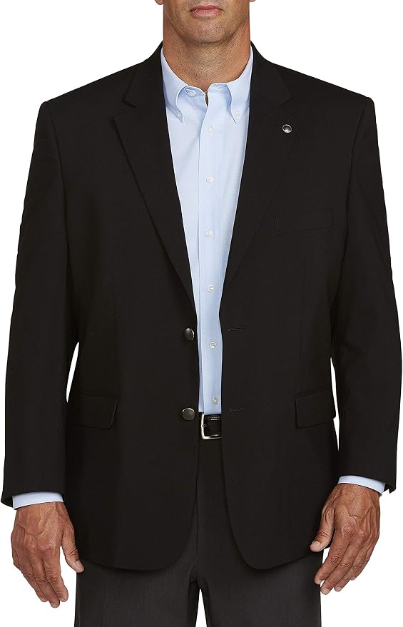 Gold Series By DXL Big And Tall Aerocool Blazer Executive Cut Black 