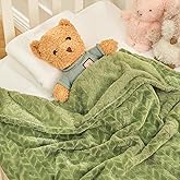 inhand Fleece Baby Blanket - Super Soft Swaddle for Newborns, Plush Fuzzy Warm Sage Green Throw, Receiving Blanket for Crib, 30x40 Inches