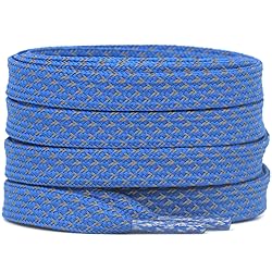 DELELE 2 Pairs Reflective Shoelace Flat Sky Blue