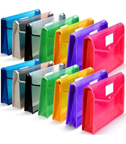 File Folders ThinkTex Plastic Expanding File Folder, Transparent