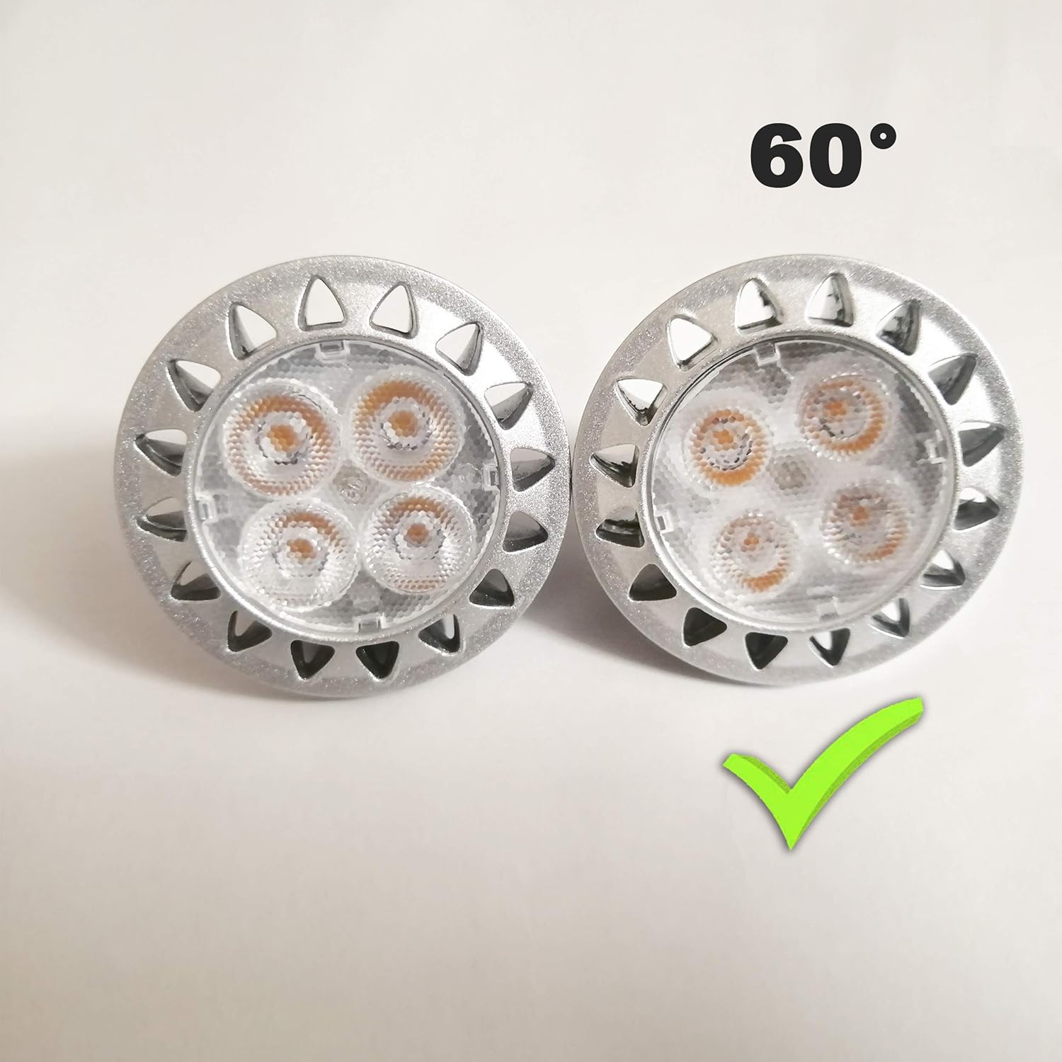 ALIDE MR16 Led Bulbs 60° (60 Degree)Wide Beam Angle, 5W Replace 20W 35W Halogen, 2700K Soft Warm White, Low Voltage 12volt MR16 GU5.3 Bulb Spotlights for Track Recessed Landscape Lighting, 450lm, 6 Pack - - 