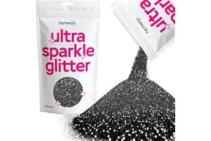 Black Microfine Ultra Sparkle Glitter, 100g / 3.5oz Glitters Powder Packs for Resin, Craft Glitter for Tumblers Candle Slime,