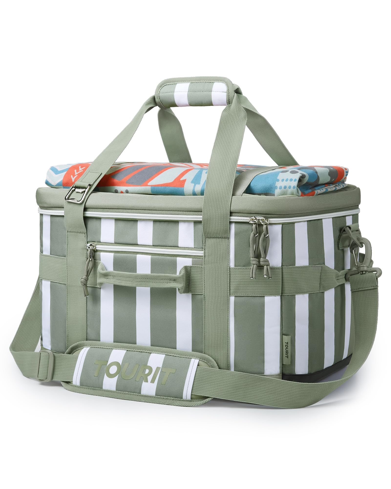 TOURIT Soft Sided Cooler Bag Insulated 48/60 Cans, Large Collapsible & Leakproof Ice Chest for Picnic, Beach, Camping, Travel Image