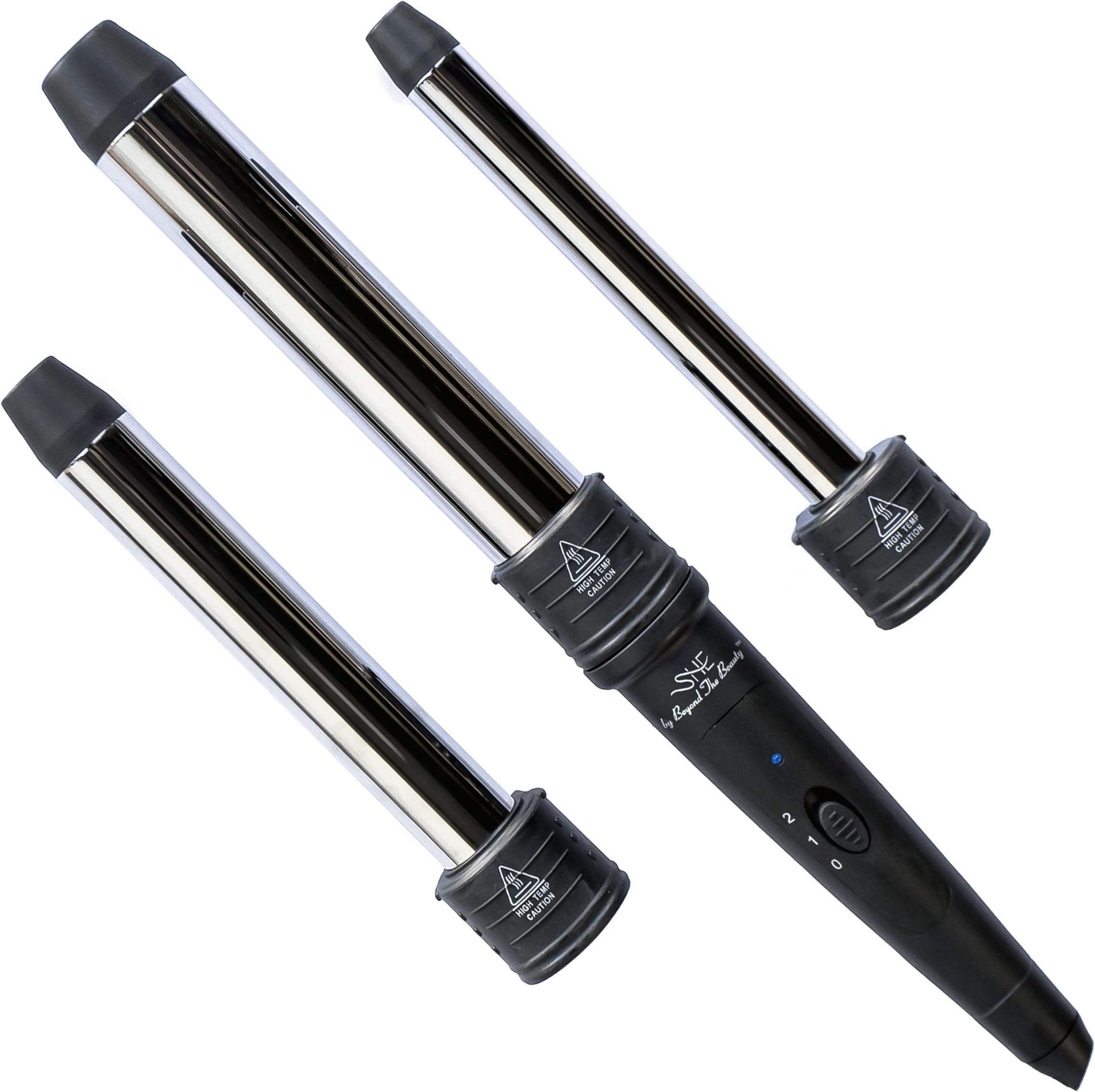 Beyond The Beauty Titanium Curling Wand Iron Set (Black)