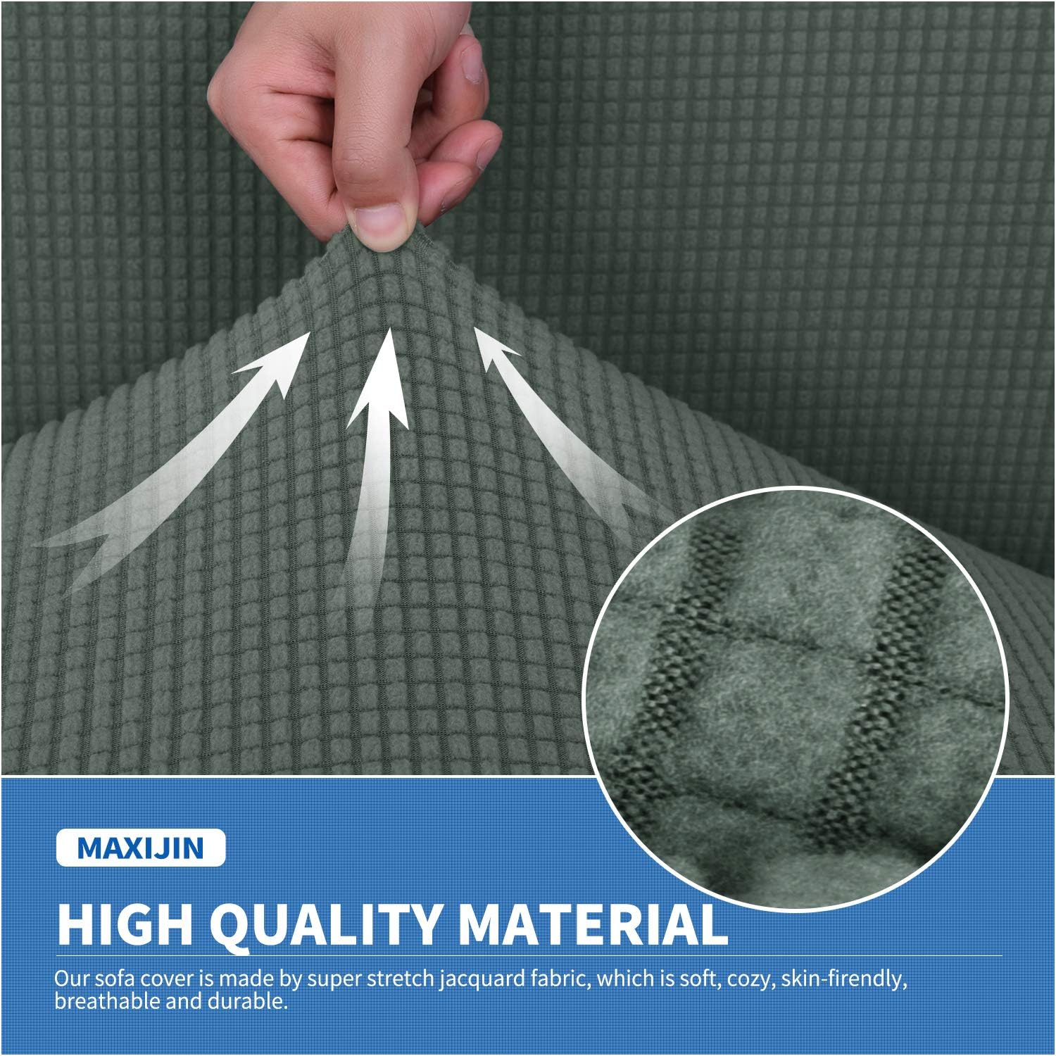 MAXIJIN Super Stretch Dining Room Chair Cover Jacquard Spandex Dining Parsons Chair Slipcover Removable Chair Protector Covers for Dining Room,Hotel,Kitchen,Ceremony (Pea Green - Image 5